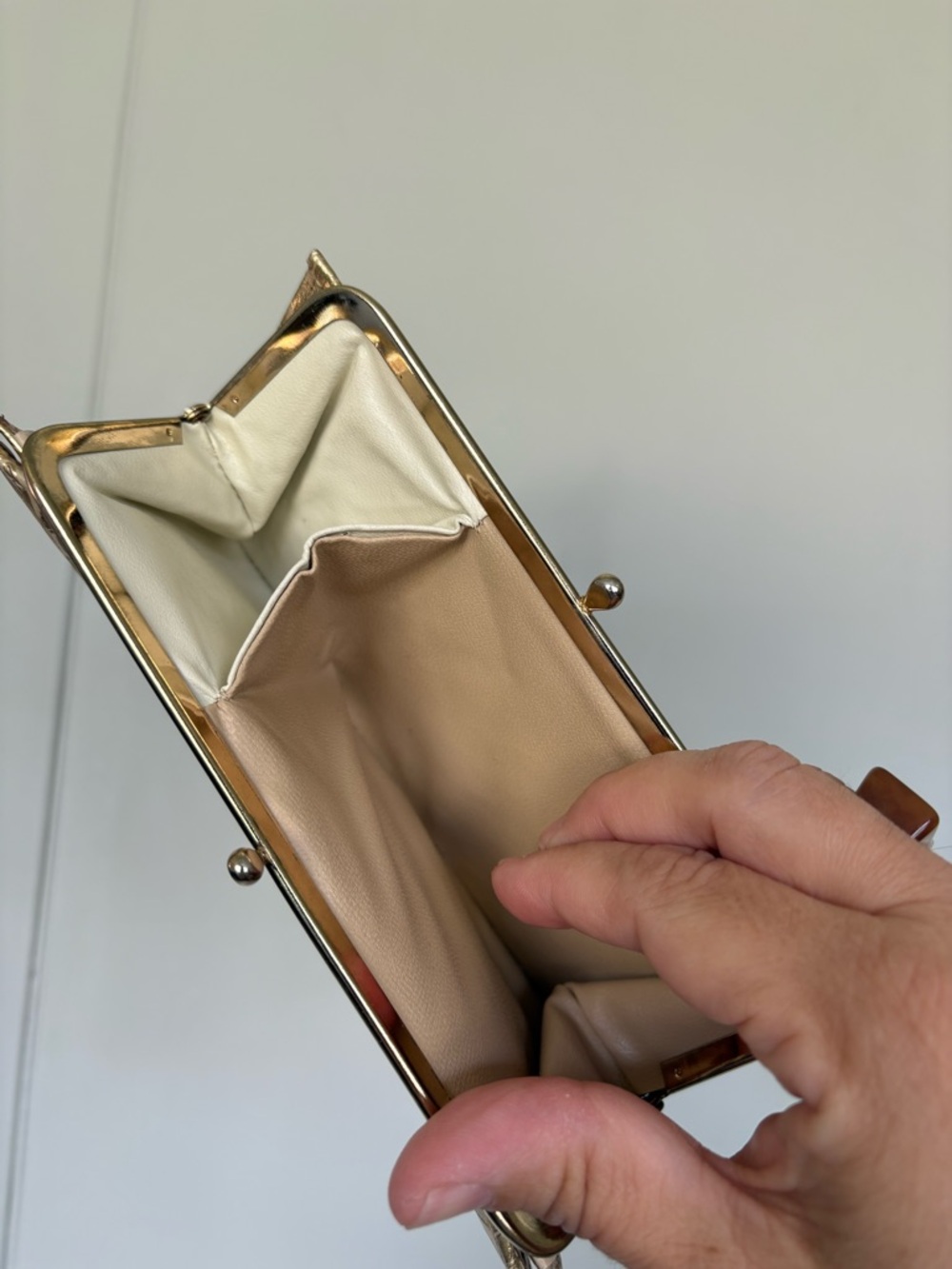 Vintage Elegant Gold Leaf-Embossed Women’s Clutch Wallet Rolf’s cowhide leather - Picture 5 of 12